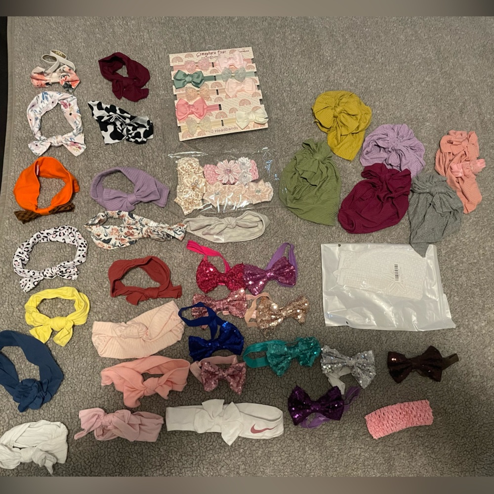 Bundle of baby girl bows
